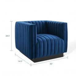 Modway Conjure Channel Tufted Performance Velvet Accent Armchair