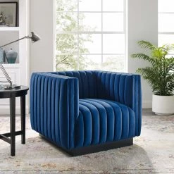 Modway Conjure Channel Tufted Performance Velvet Accent Armchair