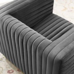 Modway Charisma Channel Tufted Performance Velvet Accent Armchair Living Room