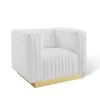 Modway Charisma Channel Tufted Performance Velvet Accent Armchair Living Room