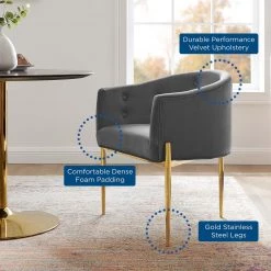 Modway Savour Tufted Performance Velvet Accent Chair Accent Chairs