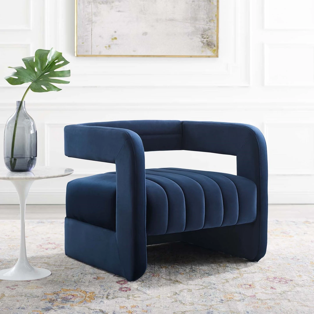 Modway Range Tufted Performance Velvet Accent Armchair Living Room