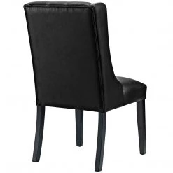 ModWay Baron Vinyl Dining Chair In Black