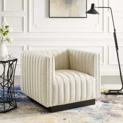 Modway Conjure Tufted Upholstered Fabric Armchair Living Room