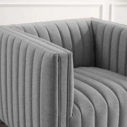 Modway Conjure Tufted Upholstered Fabric Armchair Living Room
