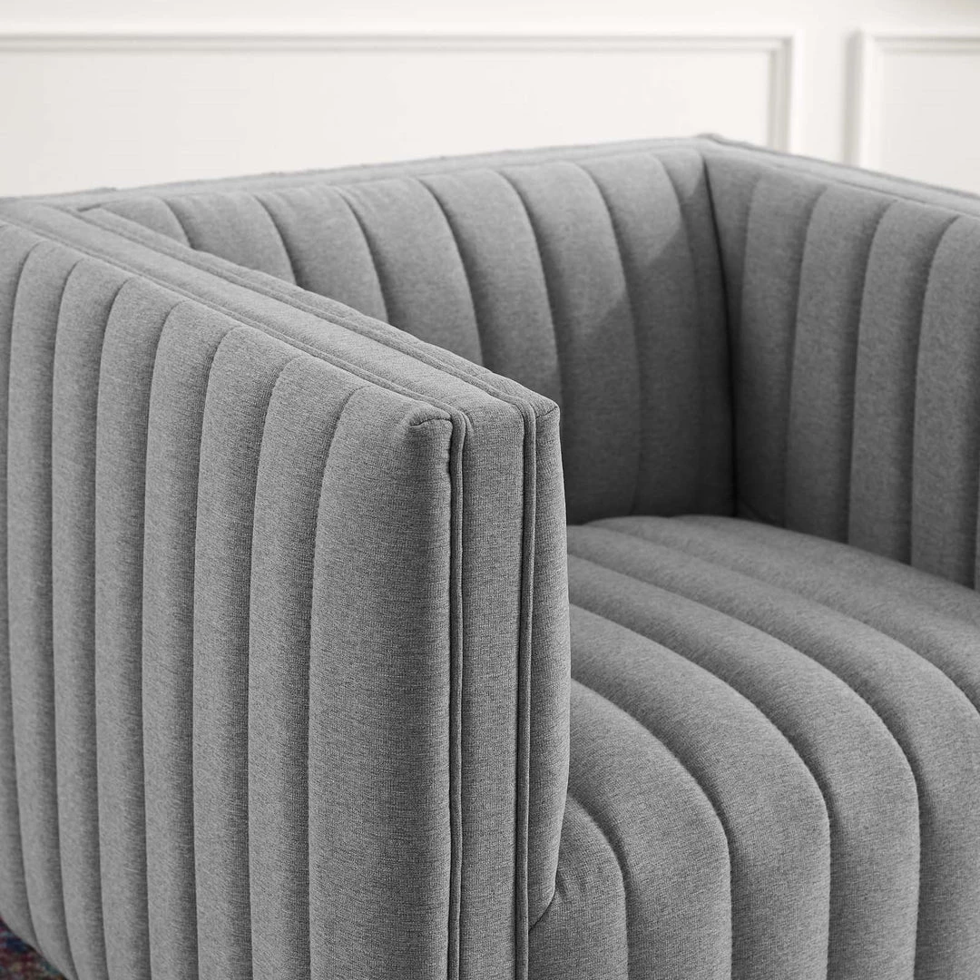 Modway Conjure Tufted Upholstered Fabric Armchair Living Room