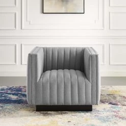 Modway Conjure Tufted Upholstered Fabric Armchair Living Room