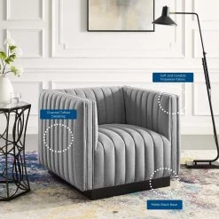 Modway Conjure Tufted Upholstered Fabric Armchair Living Room