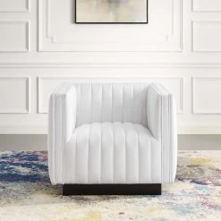 Modway Conjure Tufted Upholstered Fabric Armchair Living Room