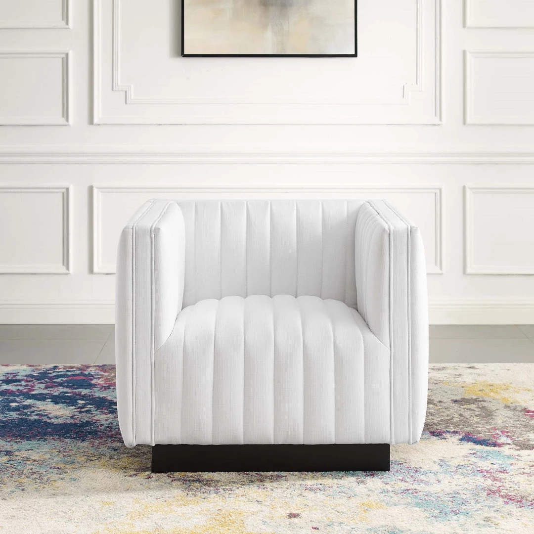 Modway Conjure Tufted Upholstered Fabric Armchair Living Room