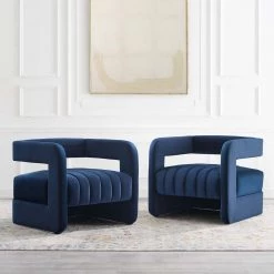 Modway Range Tufted Performance Velvet Accent Armchair Set Of 2