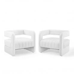 Modway Range Tufted Performance Velvet Accent Armchair Set Of 2