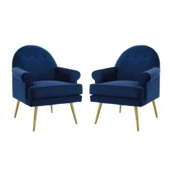 Modway Living Room Revive Armchair Performance Velvet Set Of 2