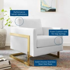 Modway Living Room Posse Performance Velvet Accent Chair