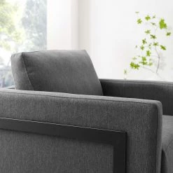 Modway Posse Upholstered Fabric Accent Chair Living Room