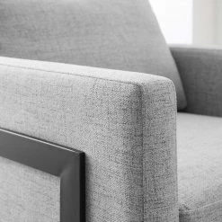 Modway Posse Upholstered Fabric Accent Chair Living Room