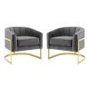 Modway Living Room Esteem Accent Armchair Performance Velvet Set Of 2