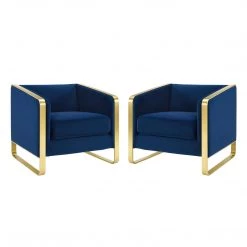 Modway Visualize Armchair Performance Velvet Set Of 2 Living Room