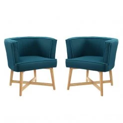 Modway Anders Accent Chair Upholstered Fabric Set Of 2 Living Room