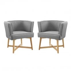Modway Anders Accent Chair Upholstered Fabric Set Of 2 Living Room