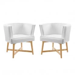 Modway Anders Accent Chair Upholstered Fabric Set Of 2 Living Room