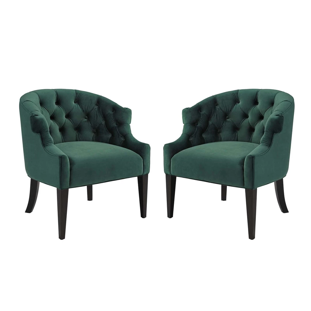 Modway Precept Armchair Performance Velvet Set Of 2 Living Room