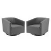 Modway Twist Swivel Chair Performance Velvet Set Of 2