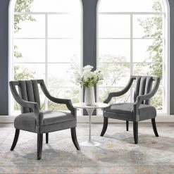 Modway Living Room Harken Accent Chair Performance Velvet Set Of 2