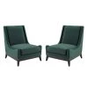 Modway Living Room Confident Lounge Chair Upholstered Performance Velvet Set Of 2