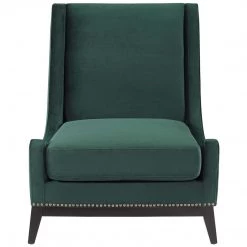 Modway Living Room Confident Lounge Chair Upholstered Performance Velvet Set Of 2