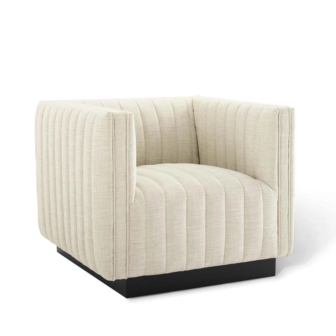 Modway Conjure Tufted Armchair Upholstered Fabric Set Of 2