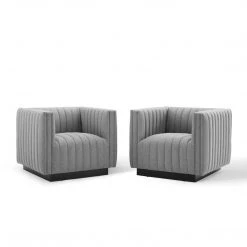 Modway Conjure Tufted Armchair Upholstered Fabric Set Of 2
