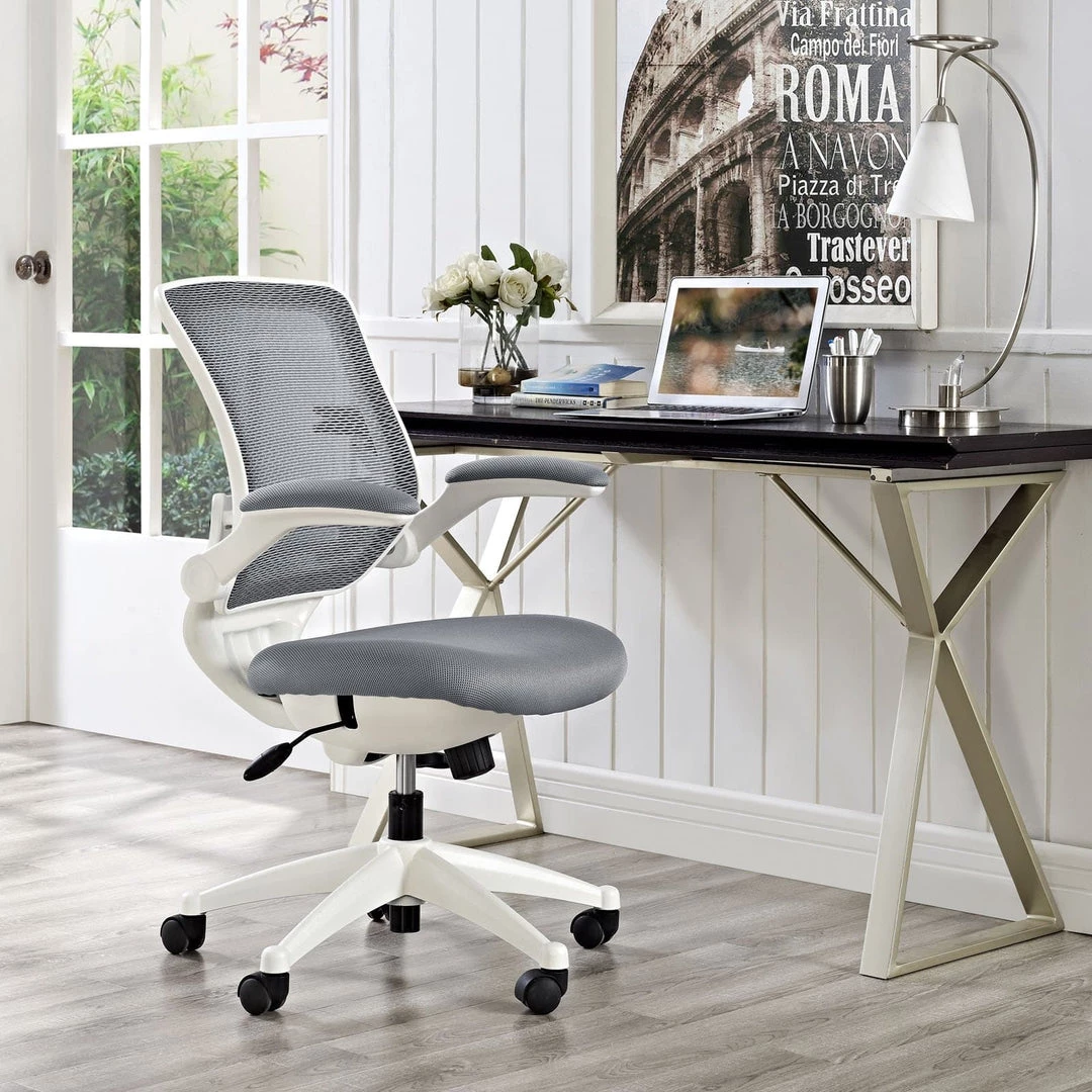 Modway Edge White Base Office Chair