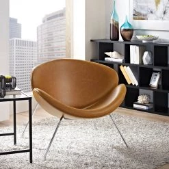 Modway Nutshell Upholstered Vinyl Lounge Chair
