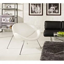 Modway Nutshell Upholstered Vinyl Lounge Chair