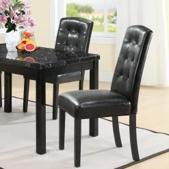 Modway Perdure Dining Vinyl Black Side Chair Dining Room