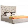 VIG Modrest Eldora - Glam Beige Velvet And Brushed Brass Bed