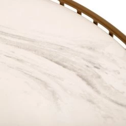 VIG Living Room Modrest Eleanor - Modern Round Marble Coffee Table