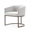 VIG Modrest Elisa - Modern Velvet & Brass Dining Chair Dining Room