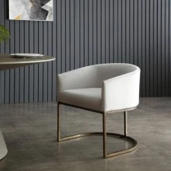 VIG Modrest Elisa - Modern Velvet & Brass Dining Chair Dining Room