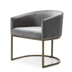 VIG Modrest Elisa - Modern Velvet & Brass Dining Chair Dining Room