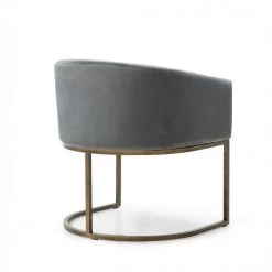 VIG Modrest Elisa - Modern Velvet & Brass Dining Chair Dining Room