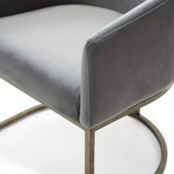 VIG Modrest Elisa - Modern Velvet & Brass Dining Chair Dining Room