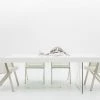 VIG Dining Room Modrest Encino Modern White & Glass Dining Table