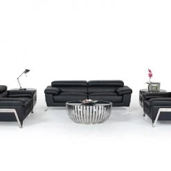 VIG Living Room Divani Casa Encore - Modern Leather Sofa Set