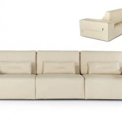 VIG Accenti Italia Enjoy - Italian Modern Cream Leather Sofa