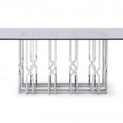 VIG Dining Room Modrest Ericson - Modern Glass & Stainless Steel Dining Table
