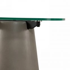 VIG Nova Domus Essex - Contemporary Concrete, Metal And Glass Round Dining Table Dining Room