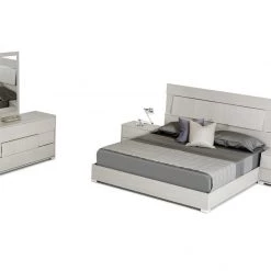 VIG Modrest Ethan Italian Modern Grey Bedroom Set By Hollywood Glam