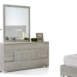 VIG Modrest Ethan Italian Modern Grey Bedroom Set By Hollywood Glam